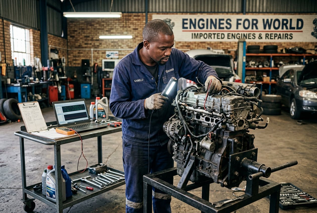 Every imported engine is inspected and function-tested before sale